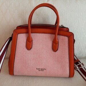 Kate Spade Knott Colorblocked Medium Zip-top Satchel - Orange